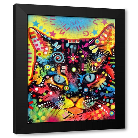 Manx Black Modern Wood Framed Art Print with Double Matting by Dean Russo Collection