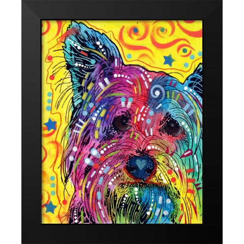 York I Black Modern Wood Framed Art Print by Dean Russo Collection