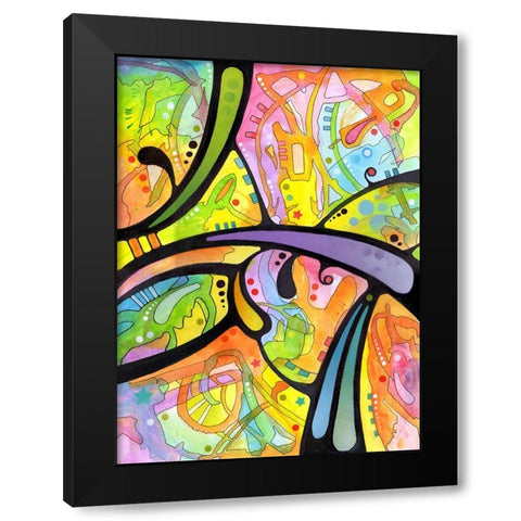 Abstract Black Modern Wood Framed Art Print by Dean Russo Collection