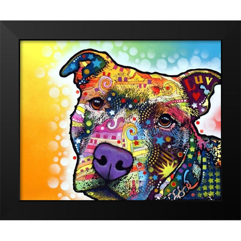 Contemplative Pit Black Modern Wood Framed Art Print by Dean Russo Collection