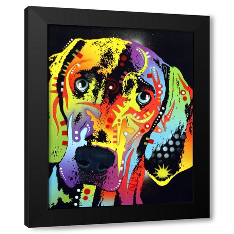 Weimaraner Black Modern Wood Framed Art Print by Dean Russo Collection