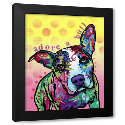 Adoreabull Black Modern Wood Framed Art Print by Dean Russo Collection