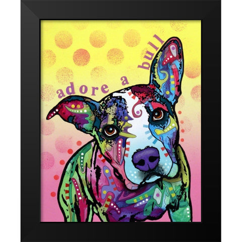 Adoreabull Black Modern Wood Framed Art Print by Dean Russo Collection