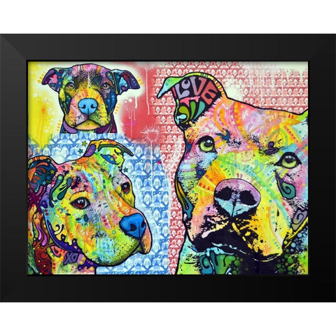 Thoughtful Pit Bull This Years Love 2013 Part 3 Black Modern Wood Framed Art Print by Dean Russo Collection