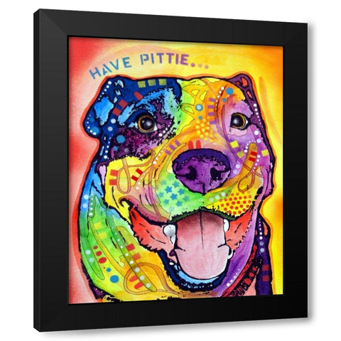 Have Pittie Black Modern Wood Framed Art Print by Dean Russo Collection