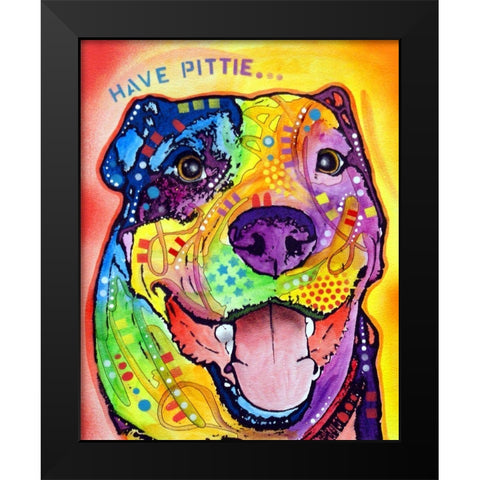 Have Pittie Black Modern Wood Framed Art Print by Dean Russo Collection