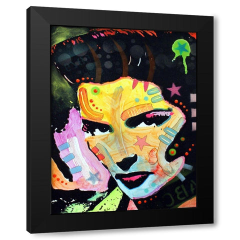 Katherine Hepburn Black Modern Wood Framed Art Print with Double Matting by Dean Russo Collection