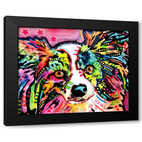 Papillon 9149 Black Modern Wood Framed Art Print by Dean Russo Collection