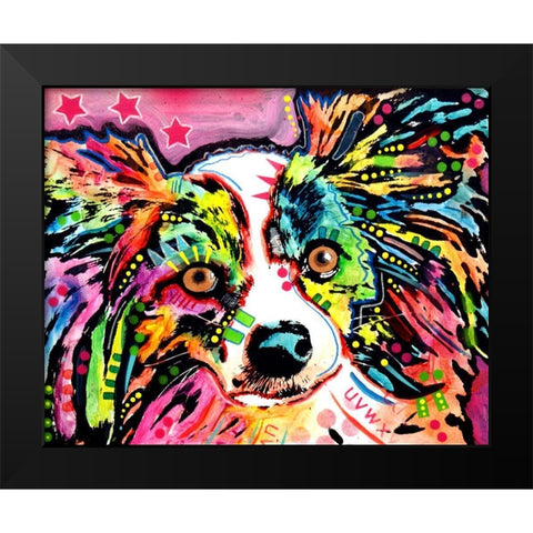 Papillon 9149 Black Modern Wood Framed Art Print by Dean Russo Collection