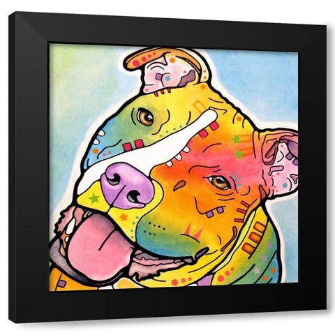 Skittles Black Modern Wood Framed Art Print by Dean Russo Collection