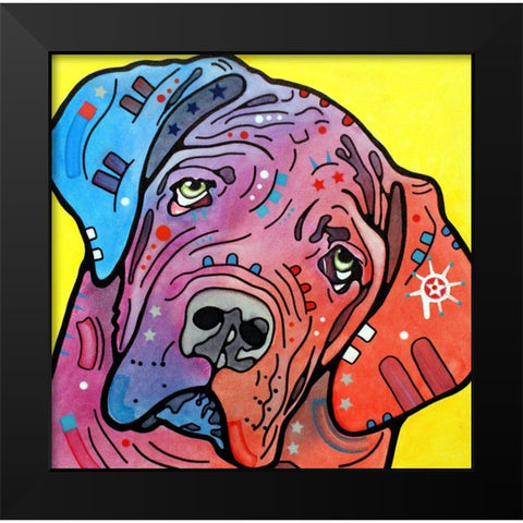 The Bully Black Modern Wood Framed Art Print by Dean Russo Collection