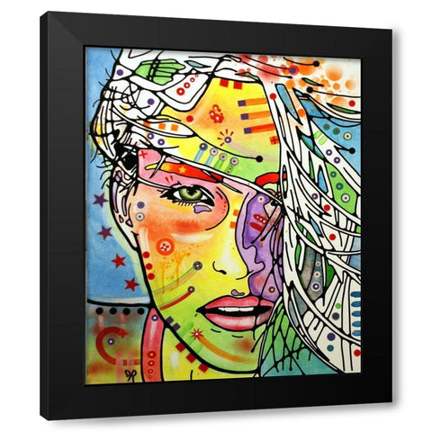 Wind Swept Black Modern Wood Framed Art Print by Dean Russo Collection