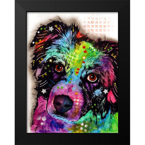 Aussie Black Modern Wood Framed Art Print by Dean Russo Collection