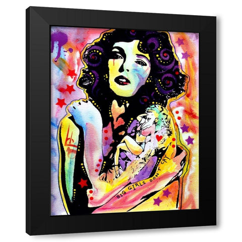 Big Girls Donâ€™t Cry Black Modern Wood Framed Art Print with Double Matting by Dean Russo Collection