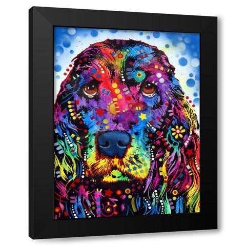 Cocker Spaniel Black Modern Wood Framed Art Print by Dean Russo Collection