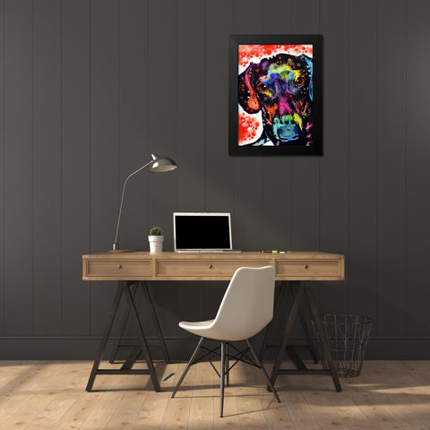 Dox Black Modern Wood Framed Art Print by Dean Russo Collection