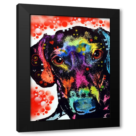Dox Black Modern Wood Framed Art Print with Double Matting by Dean Russo Collection
