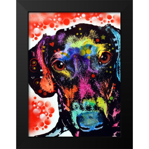 Dox Black Modern Wood Framed Art Print by Dean Russo Collection