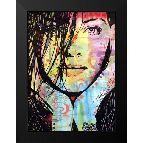 My Eyes Cant See U Black Modern Wood Framed Art Print by Dean Russo Collection