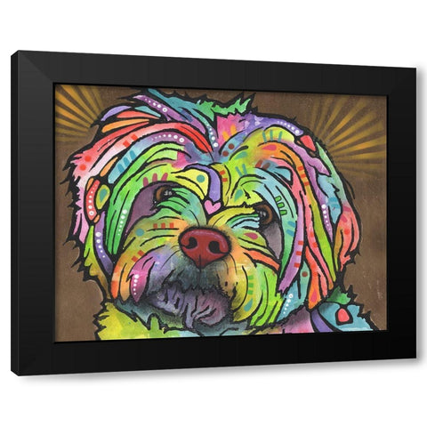 Amy Black Modern Wood Framed Art Print with Double Matting by Dean Russo Collection