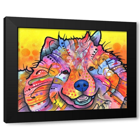 Benzi Black Modern Wood Framed Art Print by Dean Russo Collection