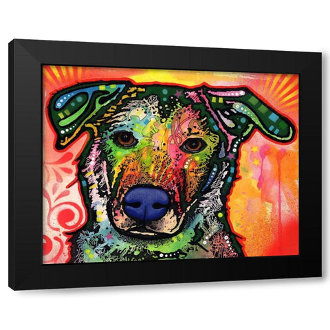 Crystal Black Modern Wood Framed Art Print with Double Matting by Dean Russo Collection