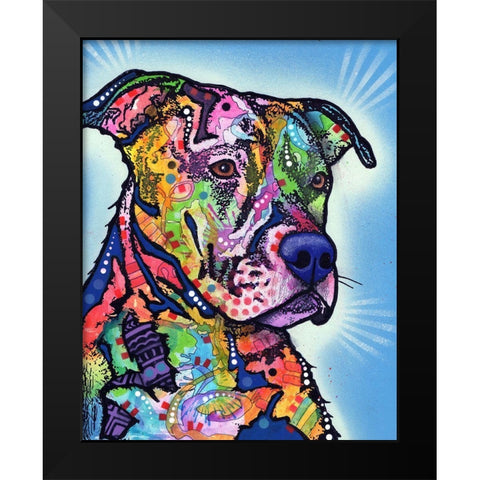 Deacon Black Modern Wood Framed Art Print by Dean Russo Collection