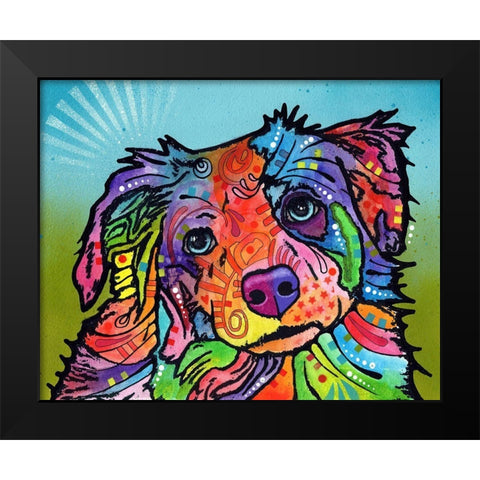 Reagan Black Modern Wood Framed Art Print by Dean Russo Collection