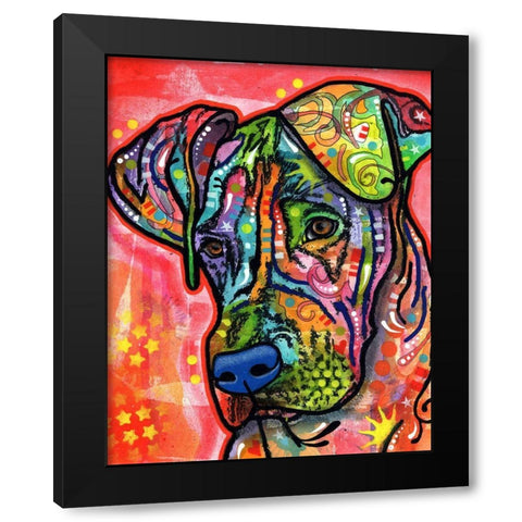 Zen Black Modern Wood Framed Art Print with Double Matting by Dean Russo Collection