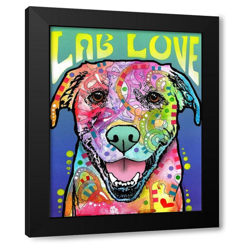 Lab Love Black Modern Wood Framed Art Print with Double Matting by Dean Russo Collection