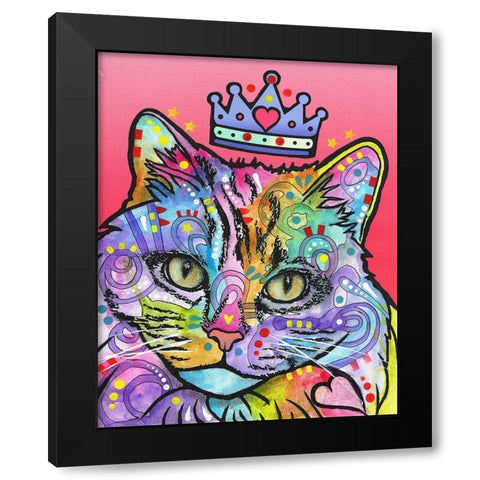 Love Cat 5 Black Modern Wood Framed Art Print with Double Matting by Dean Russo Collection