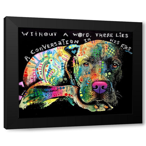 Without a Word Black Modern Wood Framed Art Print with Double Matting by Dean Russo Collection