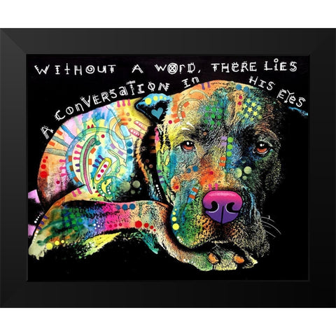 Without a Word Black Modern Wood Framed Art Print by Dean Russo Collection