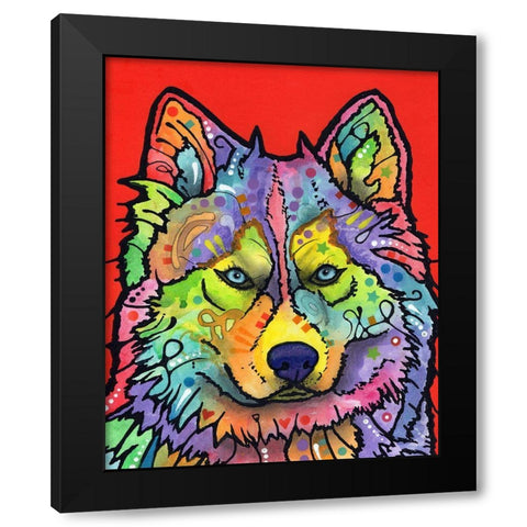 Magua Black Modern Wood Framed Art Print by Dean Russo Collection