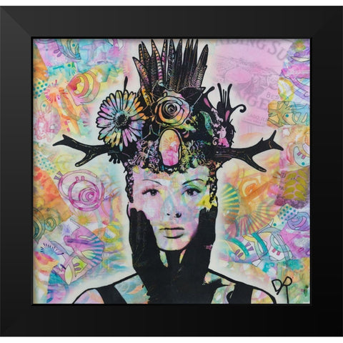 Lucid Black Modern Wood Framed Art Print by Dean Russo Collection