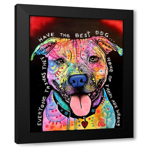 Best Dog Black Modern Wood Framed Art Print with Double Matting by Dean Russo Collection