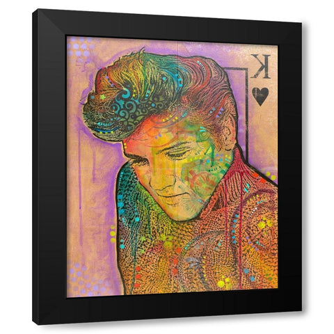 Purple King Black Modern Wood Framed Art Print with Double Matting by Dean Russo Collection