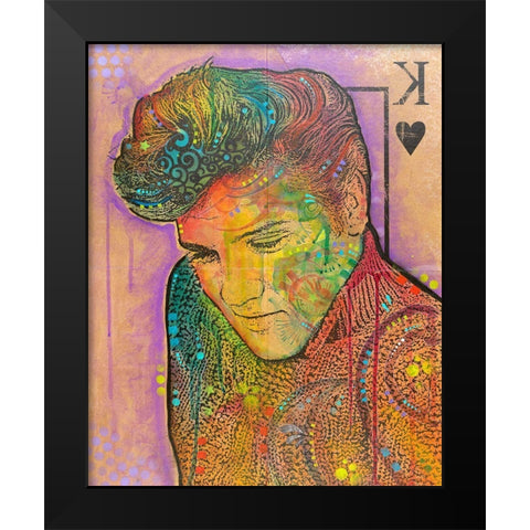 Purple King Black Modern Wood Framed Art Print by Dean Russo Collection