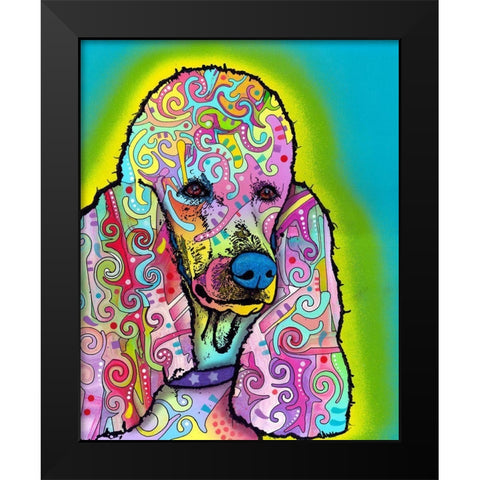 Poodle Black Modern Wood Framed Art Print by Dean Russo Collection
