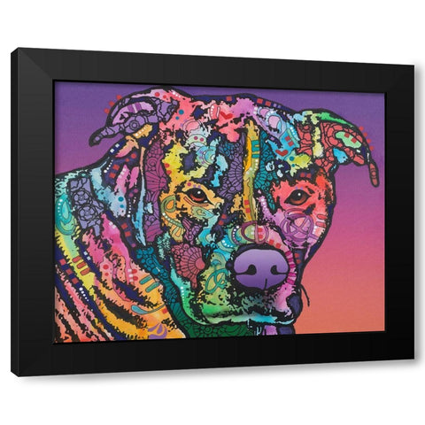 Jethro Black Modern Wood Framed Art Print with Double Matting by Dean Russo Collection