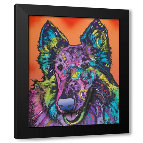Ava Black Modern Wood Framed Art Print by Dean Russo Collection