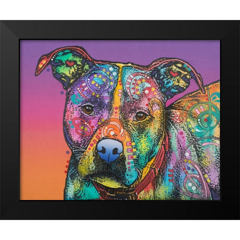 Lulu Black Modern Wood Framed Art Print by Dean Russo Collection
