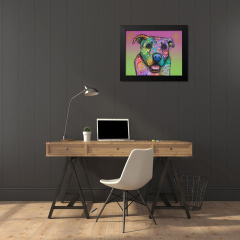 Fiona Black Modern Wood Framed Art Print by Dean Russo Collection