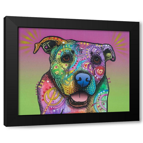 Fiona Black Modern Wood Framed Art Print by Dean Russo Collection