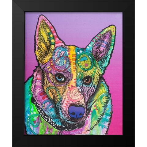 Mia-005 Black Modern Wood Framed Art Print by Dean Russo Collection