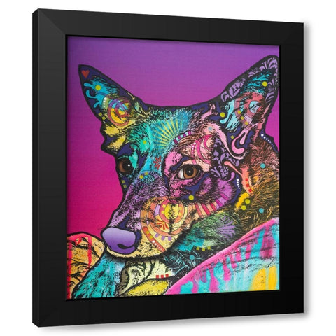 Zena-004 Black Modern Wood Framed Art Print with Double Matting by Dean Russo Collection