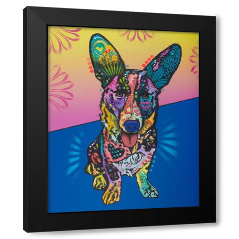 Gracie Black Modern Wood Framed Art Print by Dean Russo Collection