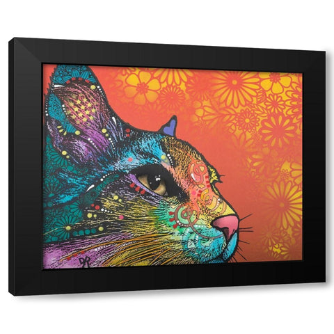 Smudge Black Modern Wood Framed Art Print with Double Matting by Dean Russo Collection