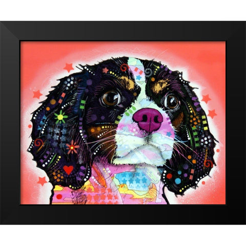 King Charles Black Modern Wood Framed Art Print by Dean Russo Collection