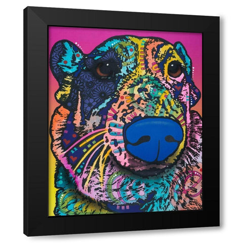 Oliver 16 Black Modern Wood Framed Art Print by Dean Russo Collection